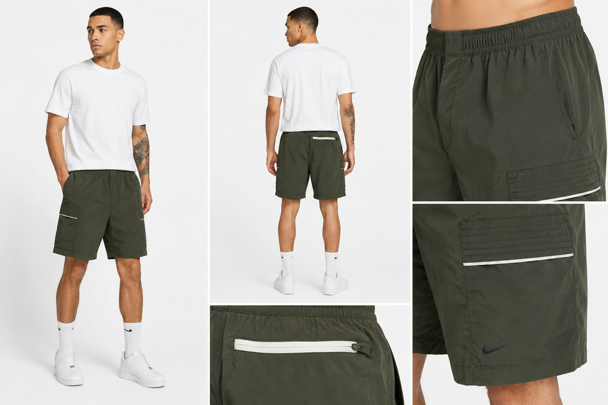 Nike Sportswear Essentials Woven Utility Shorts Herren Oliv DM6690-355 Neu