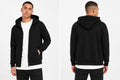Urban Classics Zip Hoodie Herren Kapuzenjacke Sweatjacke Schwarz 5XL