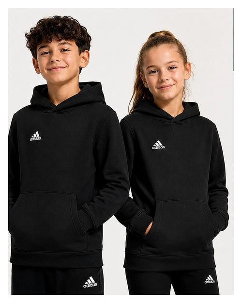 2x adidas Entrada 22 Hoodie Kinder Schwarz Gr. 140 H57516 Kapuzenpullover Neu