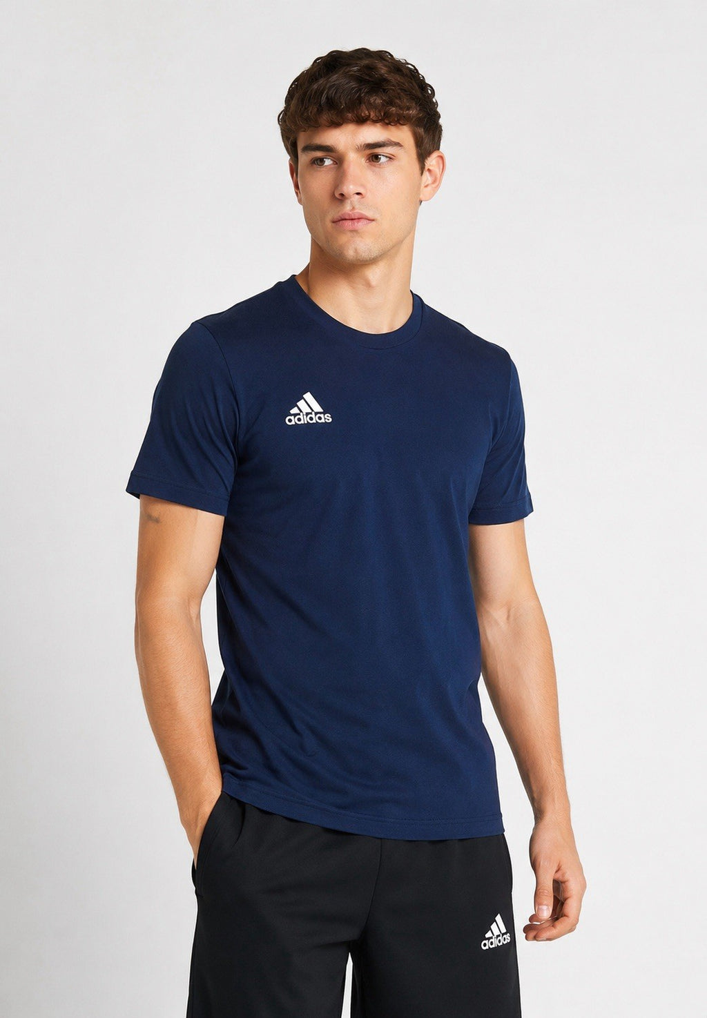 adidas Entrada 22 Herren T-Shirt HC0450 Navy Blau Gr. L Neu Fußball