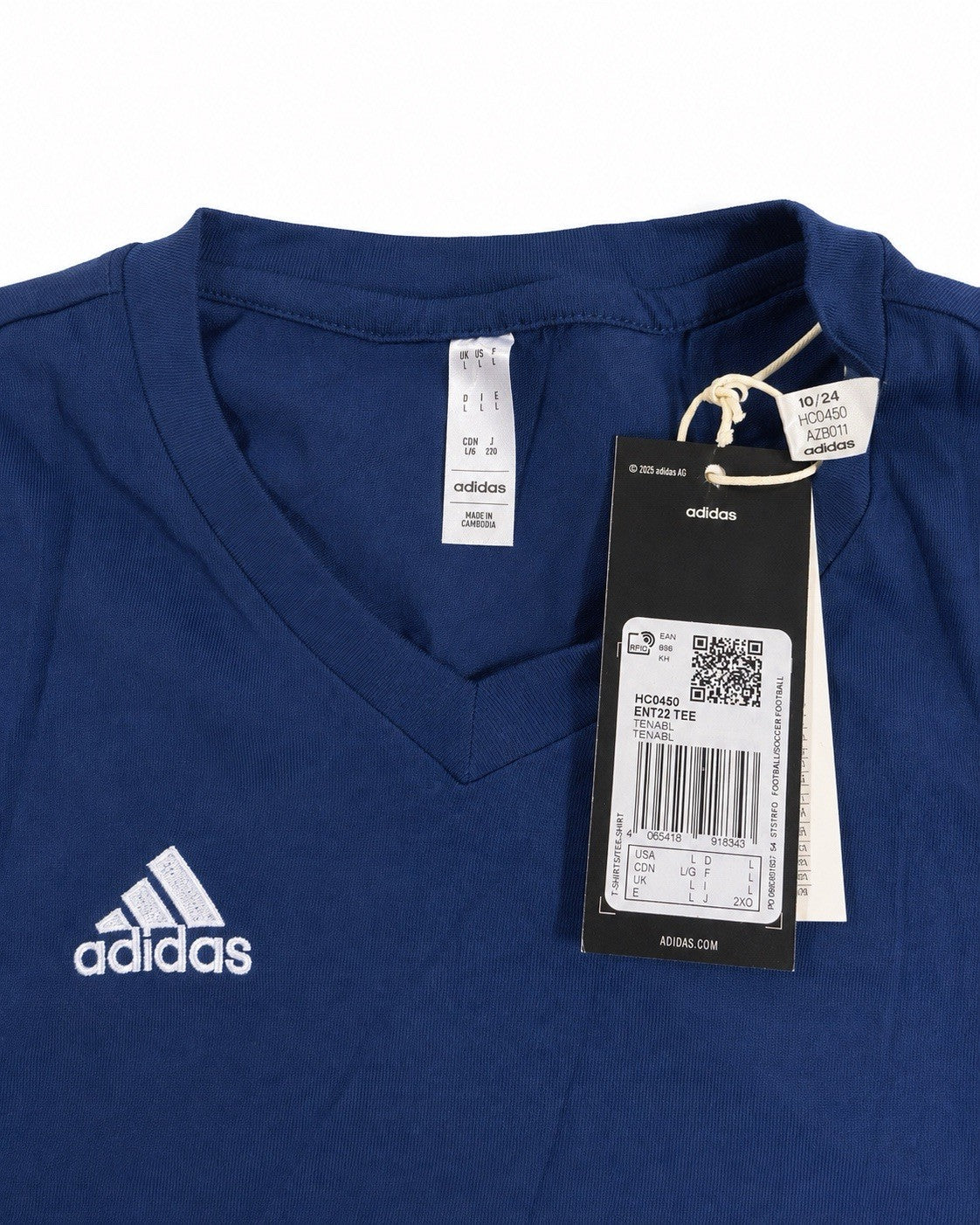 adidas Entrada 22 Herren T-Shirt HC0450 Navy Blau Gr. L Neu Fußball