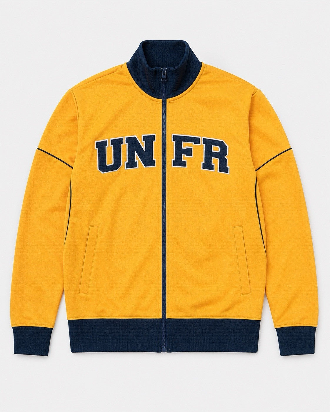 UNFAIR ATHLETICS Team Tracktop Herren Trainingsjacke Gelb Navy Gr. M