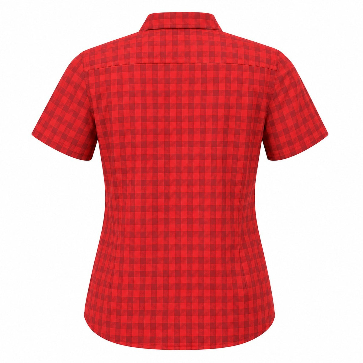 ODLO Kumano Check Damen Outdoorbluse Kurzarm Rot Kariert Stretch versch. Größen
