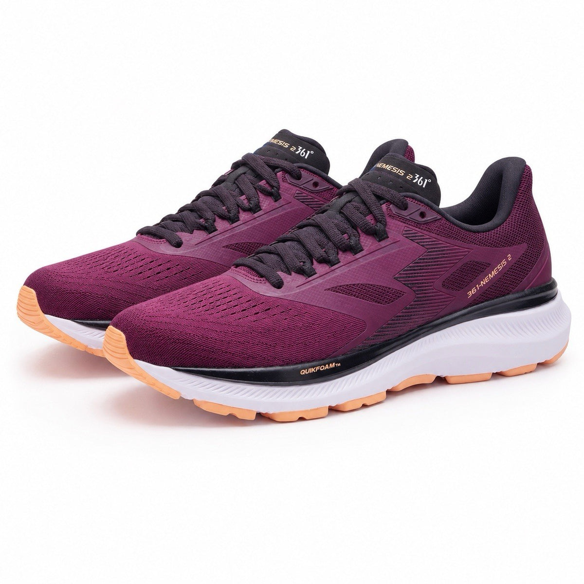 361° Nemesis 2 Damen Laufschuhe Stabilität Bordeaux Gr. 39,5–41,5 Neu