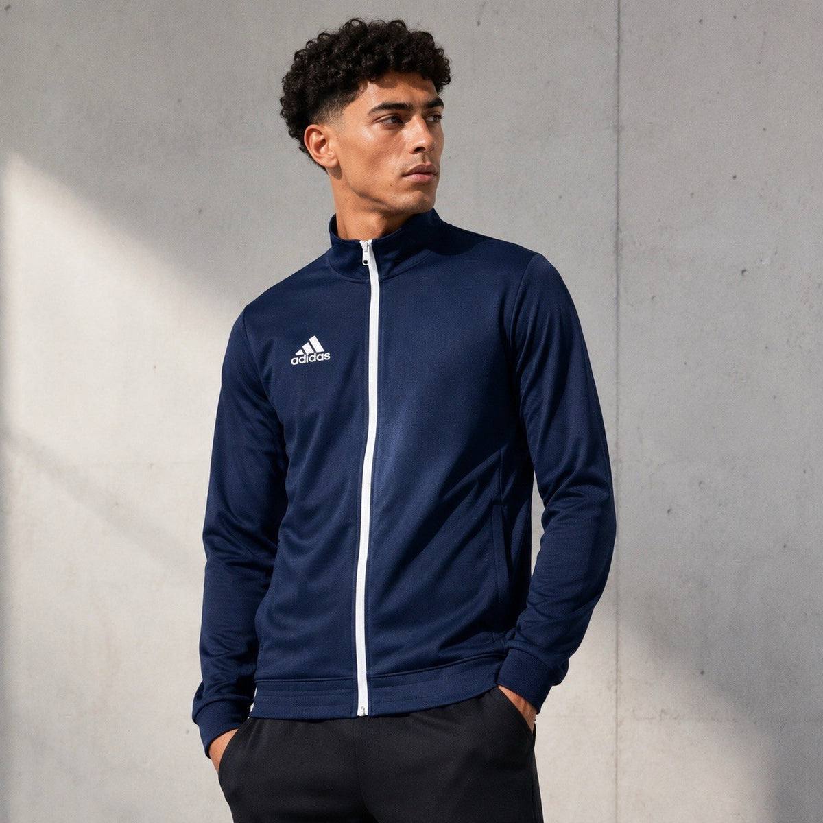 adidas Entrada 22 Herren Trainingsjacke H57523 Dunkelblau Größe S Neu