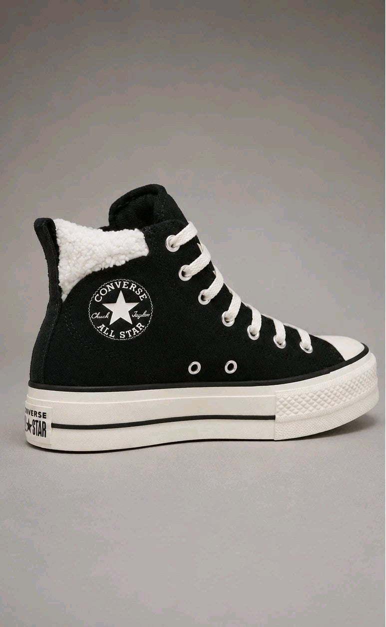Converse Chuck Taylor All Star Puff Lift Cozy Platform Damen Sneaker Schwarz...